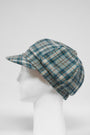 Harris Tweed Baker Boy Hat Duck Egg/Cream Check (GA)