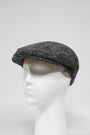 Harris Tweed Flat Cap Grey w/Red Overcheck (GA)