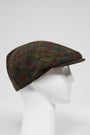 Harris Tweed Flat Cap Green/Burgundy Multi (GA)