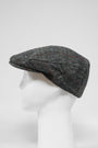 Harris Tweed Flat Cap Grey w/Red Overcheck (GA)
