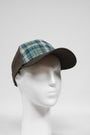 Harris Tweed Baseball Cap Duck Egg/Cream Check (GA)