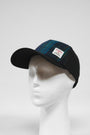 Harris Tweed Baseball Cap Navy w/Teal Overcheck (GA)