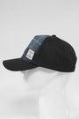 Harris Tweed Baseball Cap Navy/Blue Check (GA)