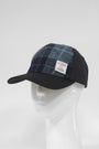 Harris Tweed Baseball Cap Navy/Blue Check (GA)