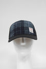 Harris Tweed Baseball Cap Navy/Blue Check (GA)