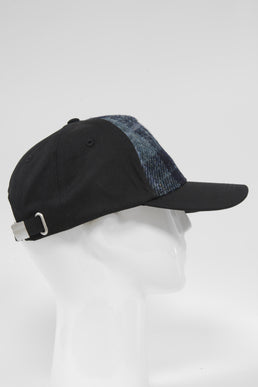 Harris Tweed Baseball Cap Navy/Blue Check (GA)