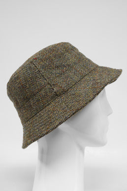 Harris Tweed Grouse Hat Brown Herringbone w/Overcheck (FW2013)