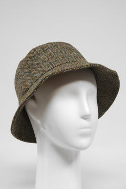 Harris Tweed Grouse Hat Brown Herringbone w/Overcheck (FW2013)