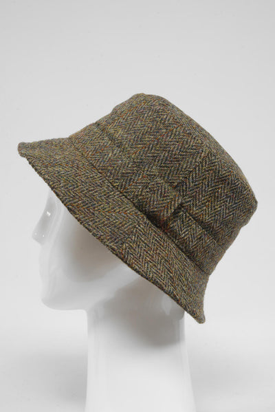 Harris Tweed Grouse Hat Brown Herringbone w/Overcheck (FW2013)