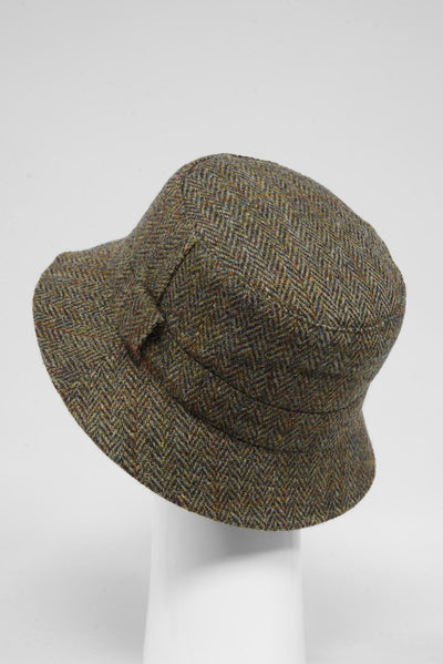 Harris Tweed Grouse Hat Brown Herringbone w/Overcheck (FW2013)