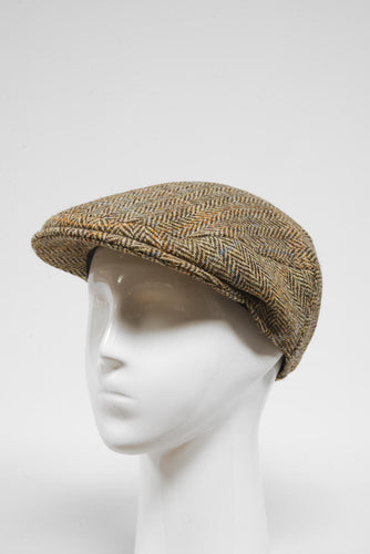 Harris Tweed Flat Cap - Bracken Herringbone (HW)