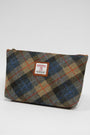 Harris Tweed Toiletries Bag A0162(C) (Tan Leather)