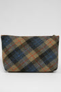 Harris Tweed Toiletries Bag A0162(C) (Tan Leather)