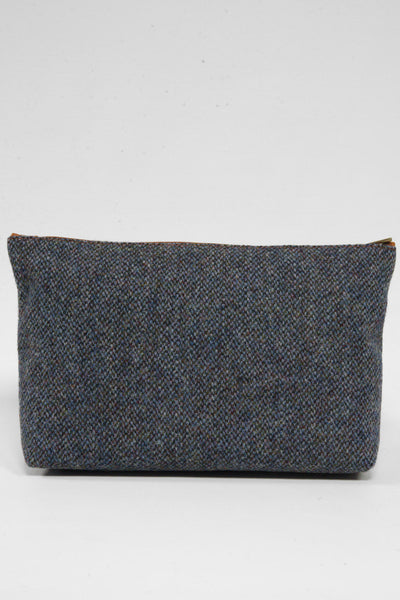 Harris Tweed Toiletries Bag - BC1 (Tan Leather)