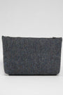 Harris Tweed Toiletries Bag BC1 (Black Leather)