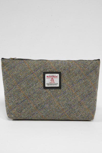 Harris Tweed Toiletries Bag HB107(C) Black Leather