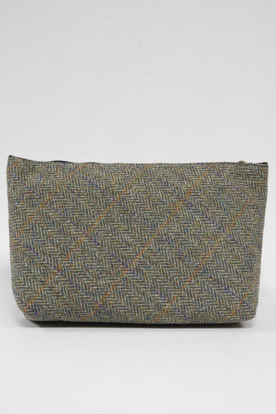 Harris Tweed Toiletries Bag HB107(C) Black Leather