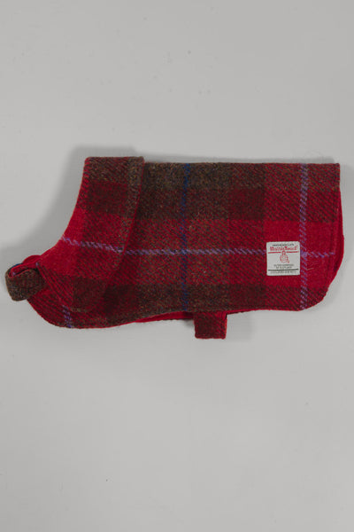 Harris Tweed Cosy Dog Coat Red Check A001 Prices From