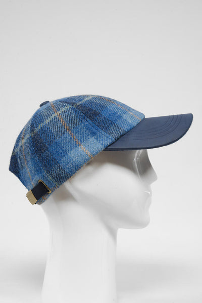 Harris Tweed Baseball Cap Blue Pastels (HH)