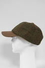 Harris Tweed Baseball Cap Green Check (HH)