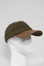 Harris Tweed Baseball Cap Green Check (HH)