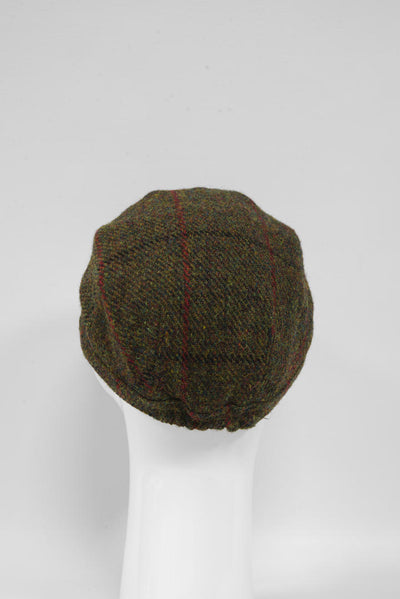 Harris Tweed Cadet Cap Green Check (HH)