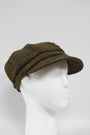Harris Tweed Baker Boy Hat Green Check HH