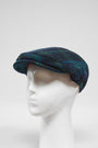 Harris Tweed Flat Cap Blue w/Turquoise OC (GA)