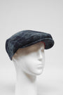 Harris Tweed Flat Cap Navy/Blue Check (GA)