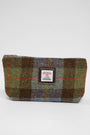 Harris Tweed Cosmetic Bag A017 (Brown Leather)