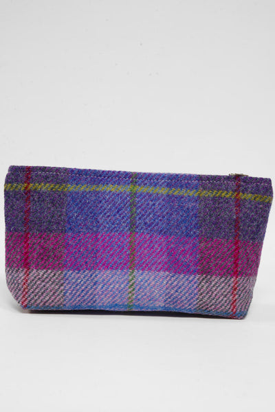 Harris Tweed Cosmetic Bag A0114 (Tan Leather)