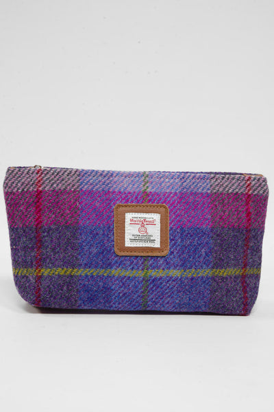 Harris Tweed Cosmetic Bag A0114 (Tan Leather)