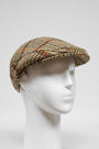 Harris Tweed Flat Cap Tan Glen Check (HW)