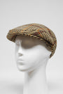 Harris Tweed Flat Cap Tan Glen Check (HW)