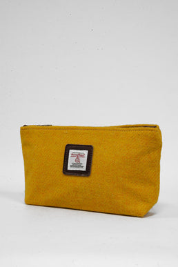 Harris Tweed Cosmetic Bag 233 (Brown Leather)