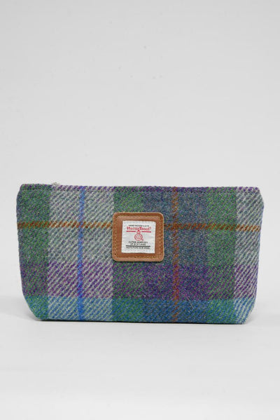 Harris Tweed Cosmetic Bag A0173 (Tan Leather)