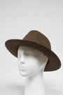 Harris Tweed Fedora Hat Brown Mix