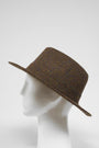 Harris Tweed Fedora Hat Brown Mix