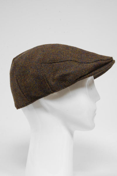 Harris Tweed Flat Cap Brown Mix (HH)