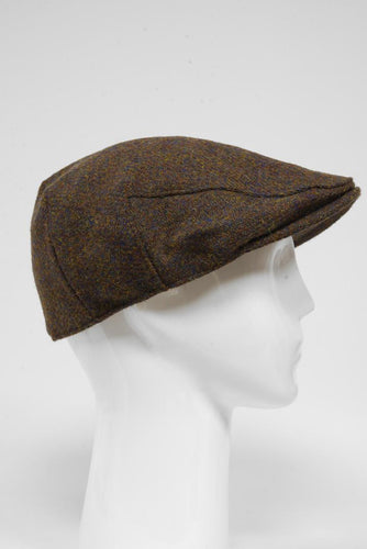 Harris Tweed Flat Cap - Brown Mix (HH)
