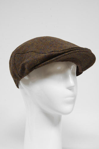 Harris Tweed Flat Cap - Brown Mix (HH)
