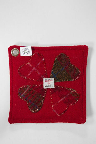 Harris Tweed Pot Stand Clover (Red)
