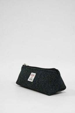 Harris Tweed Pencil Case Black Turquoise HB