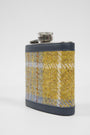 Harris Tweed Hip Flask A0102 Navy Leather