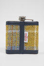Harris Tweed Hip Flask A0102 Navy Leather