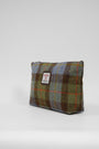 Harris Tweed Toiletries Bag A017 Brown Leather