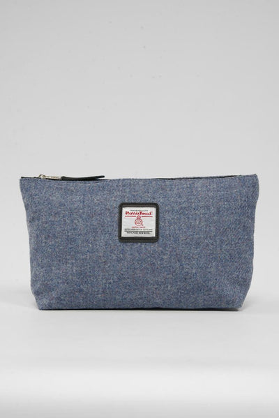 Harris Tweed Toiletries Bag 228 Black Leather