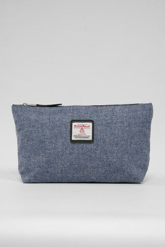 Harris Tweed Toiletries Bag - 228 Black Leather