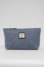 Harris Tweed Toiletries Bag 228 Black Leather