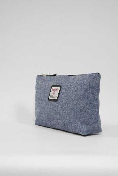 Harris Tweed Toiletries Bag 228 Black Leather